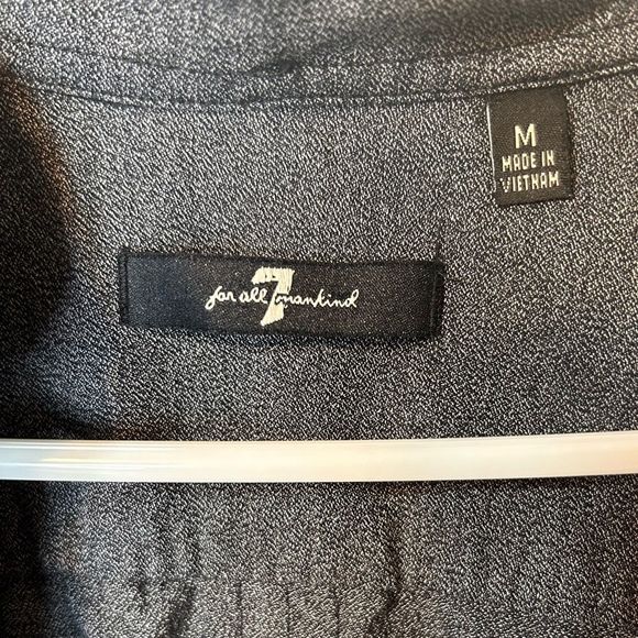 7 For All Mankind Men’s Button Down Shirt Long Sleeve Gray 100%cotton Size M - Picture 3 of 16